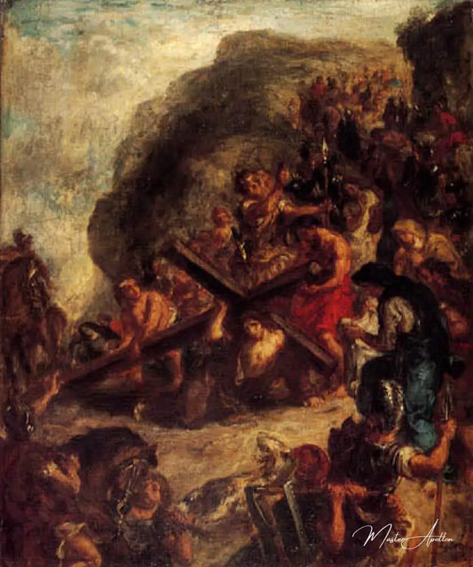 Le port de la croix du Christ - Eugène Delacroix - Reproductions de tableaux et peintures haut de gamme