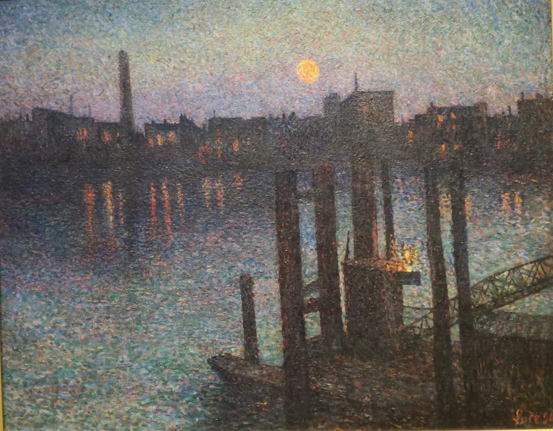 O porto de Londres, à noite - Maximilien Luce