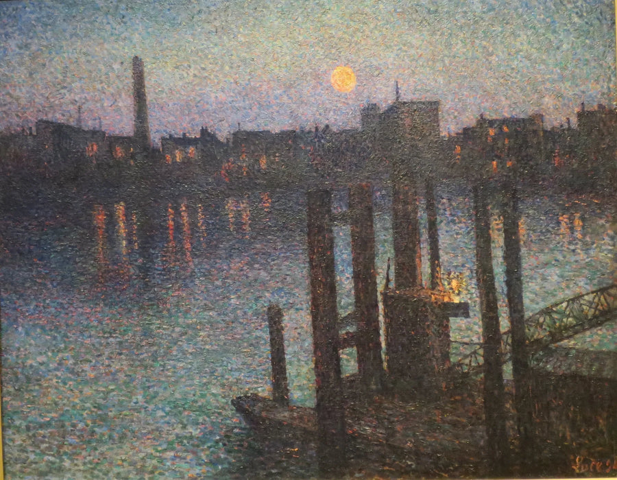 O porto de Londres, à noite - Maximilien Luce