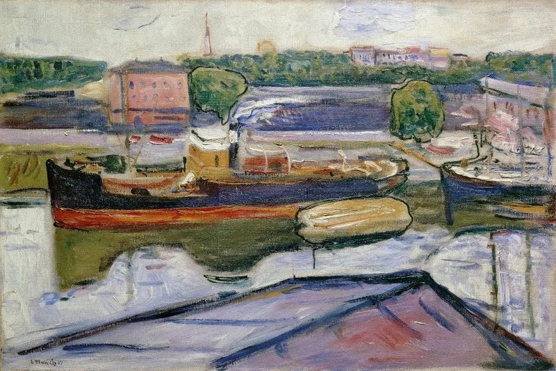 O Porto de Lübeck - Edvard Munch