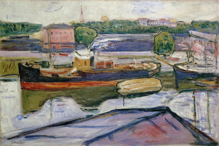 O Porto de Lübeck - Edvard Munch