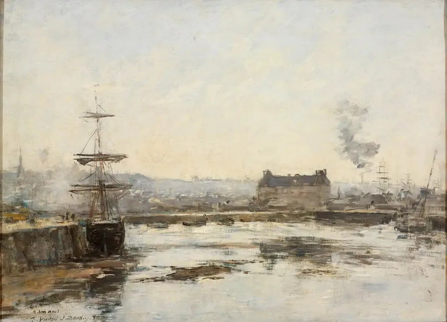O porto de Trouville - Eugène Boudin