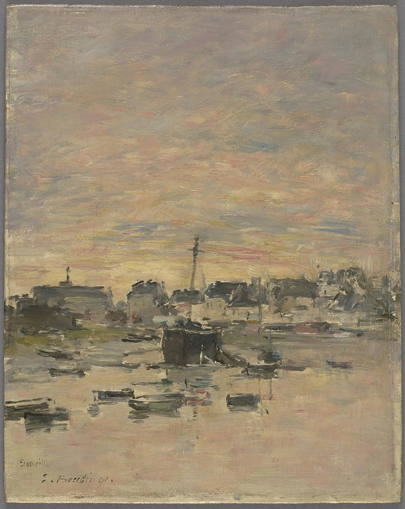 O Porto de Trouville - Eugène Boudin