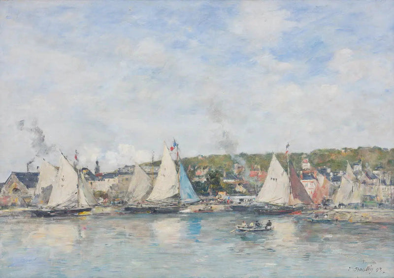 O porto de Trouville - Eugène Boudin