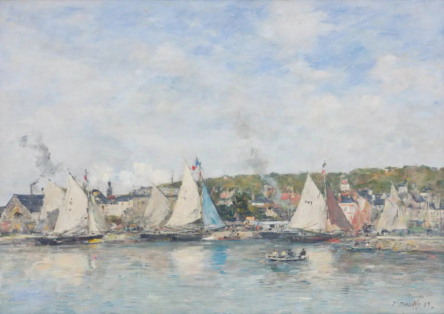 O porto de Trouville - Eugène Boudin