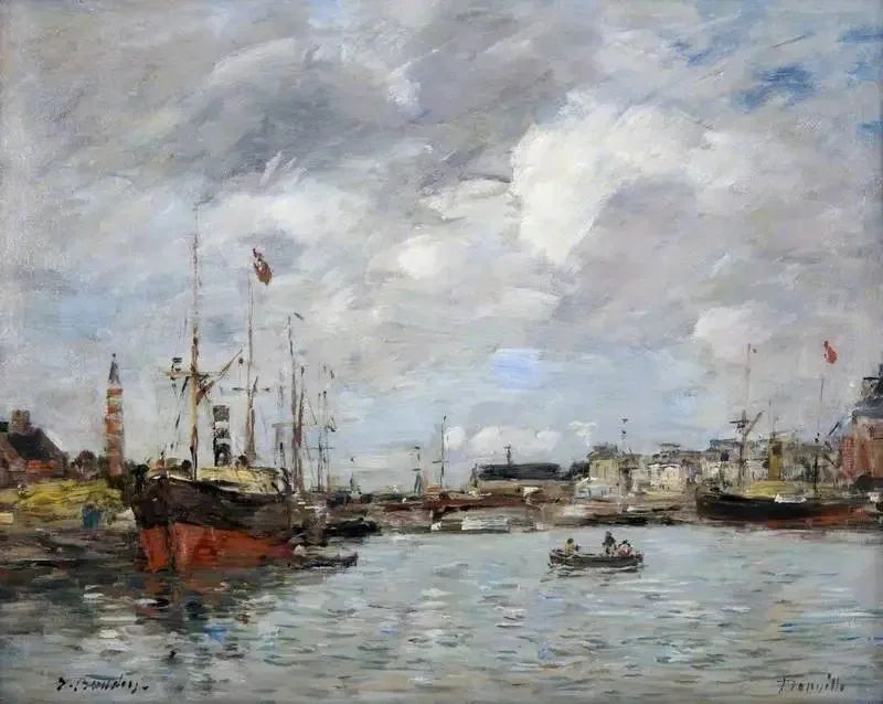 O porto de Trouville - Eugène Boudin