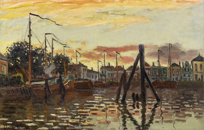 O porto de Zaandam - Claude Monet