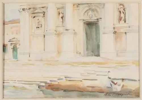 Le portail de S. Giorgio Maggiore, Venise - John Singer Sargent image 1 reproduction de peinture à l’huile