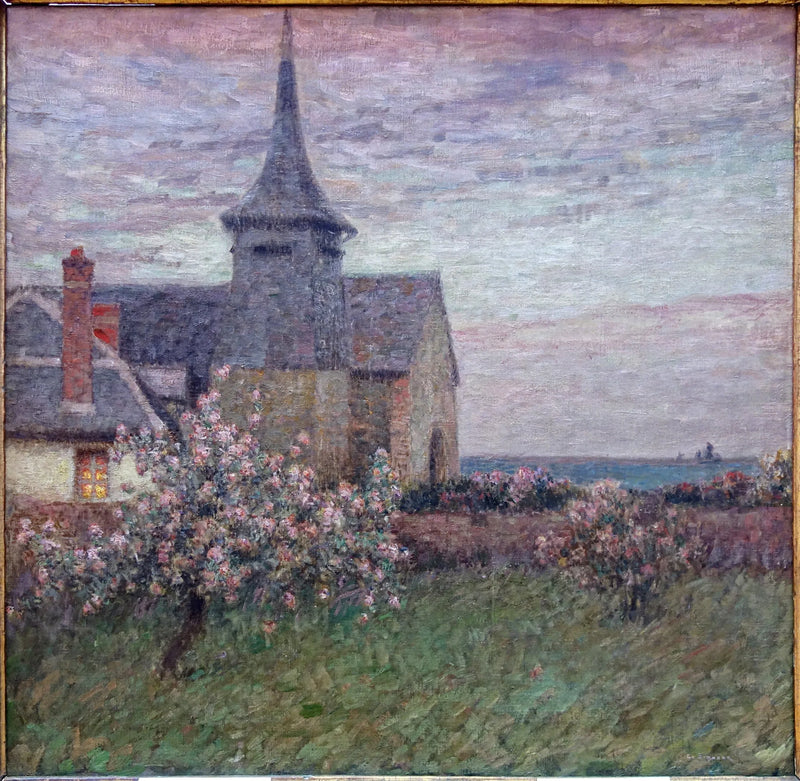 O presbitério e a igreja de Gerberoy - Henri Le Sidaner