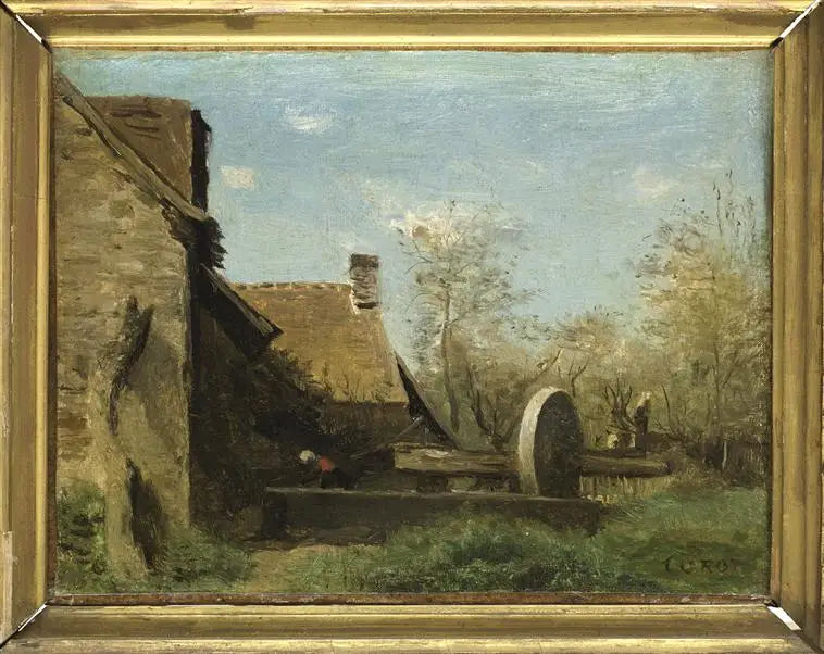 A prensa de Domfront - Jean-Baptiste Camille Corot