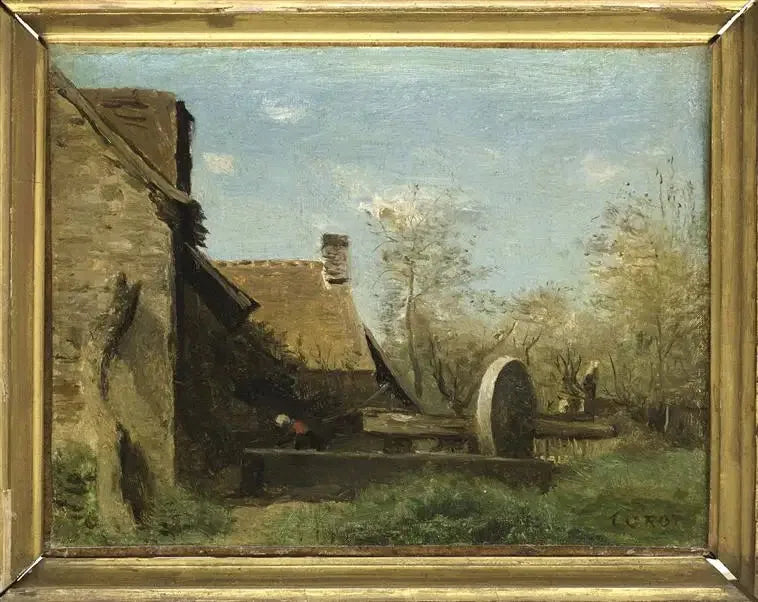 A prensa de Domfront - Jean-Baptiste Camille Corot