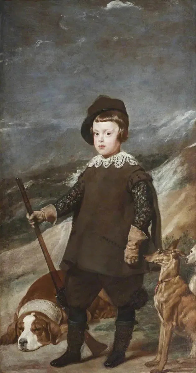 O príncipe Baltasar Carlos (1629-1646), com 6 anos, como caçador - Diego Velázquez