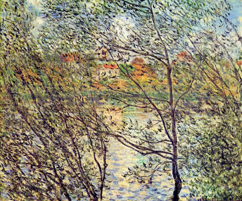A primavera através dos galhos - Claude Monet