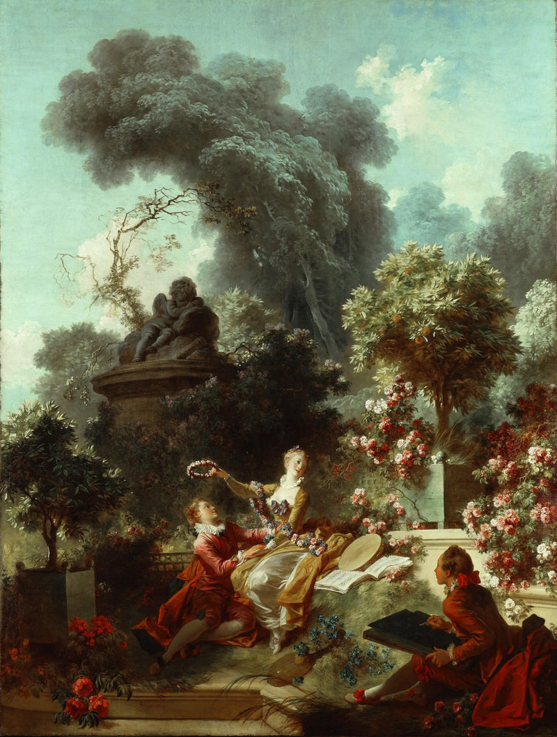 O Progresso do Amor: O Amante Coroado - Jean-Honoré Fragonard