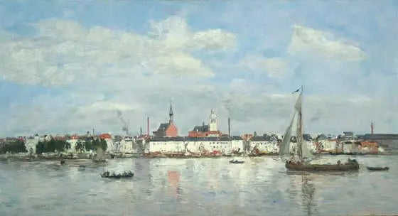 O cais em Antuérpia (1874) - Eugène Boudin