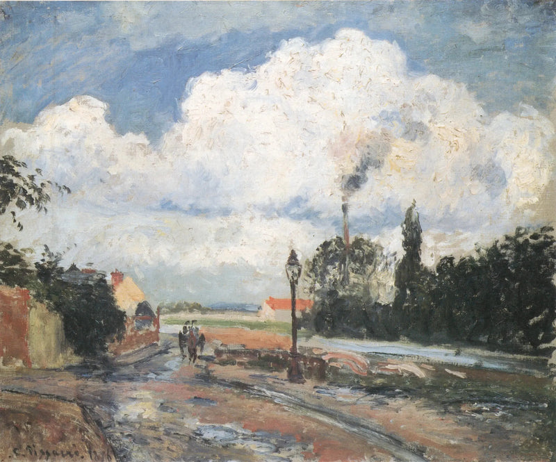 O Cais do Pothuis em Pontoise após a chuva - Camille Pissarro