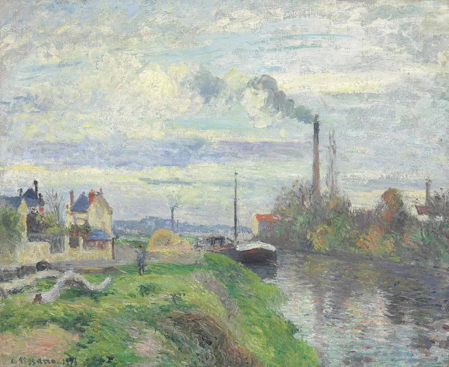O Cais do Pothuis em Pontoise - Camille Pissarro