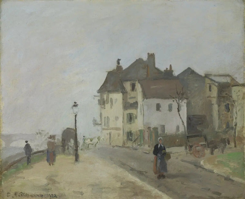 O Cais do Pothuis em Pontoise - Camille Pissarro