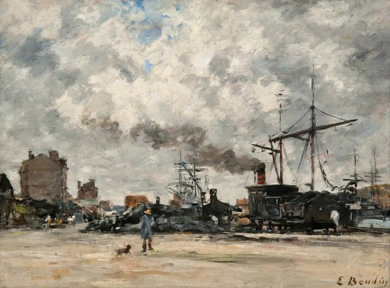 O cais - Eugène Boudin