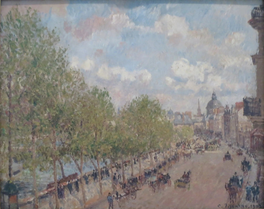 O Quai Malaquais e o Instituto (da França), Primavera, Sol (Quarta Série) - Camille Pissarro