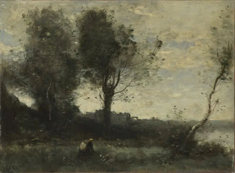 O coletor de lenha - Jean-Baptiste Camille Corot