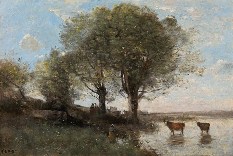 A lembrança das vacas - Jean-Baptiste Camille Corot