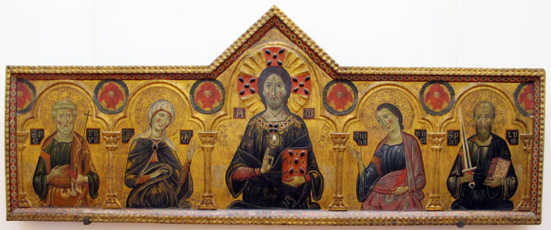 O Redentor entre a Virgem e três santos - Cosimo Rosselli