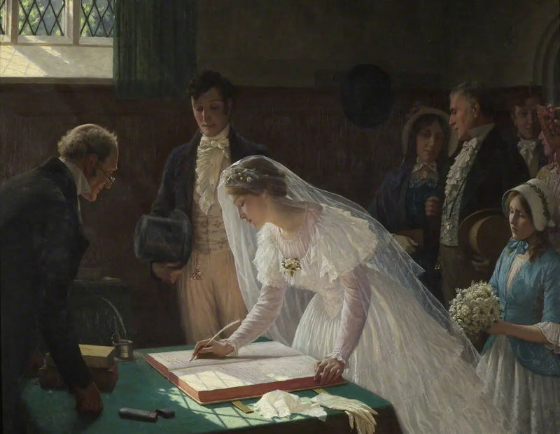 O registro de casamento - Edmund Blair Leighton