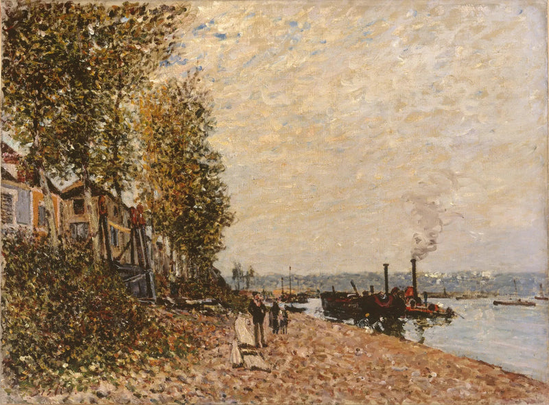 O Rebocador no Loing, Saint-Mammès - Alfred Sisley