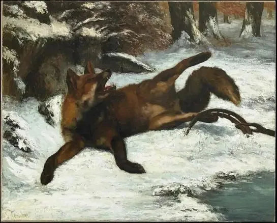 A Raposa Presa na Armadilha - Gustave Courbet