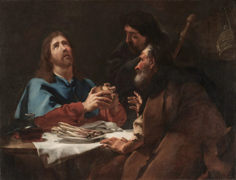 O Refeição na Emmaüs - Giovanni Battista Piazzetta
