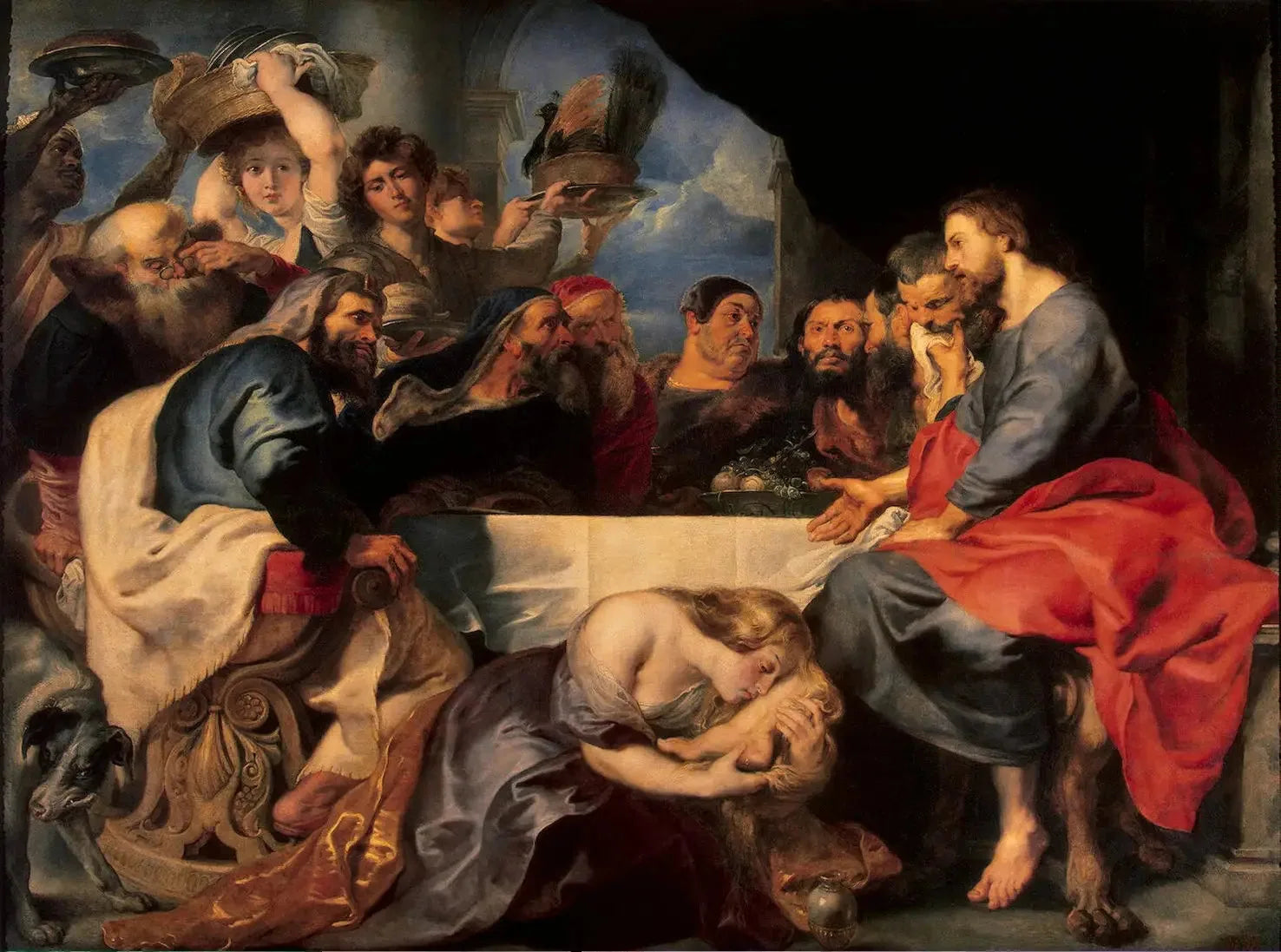 Le Repas chez Simon le pharisien - Peter Paul Rubens image 1 reproduction de peinture à l’huile