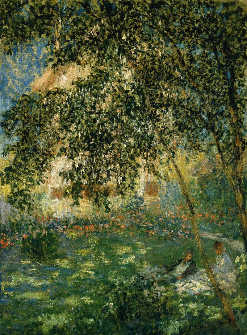O descanso no jardim, Argenteuil - Claude Monet