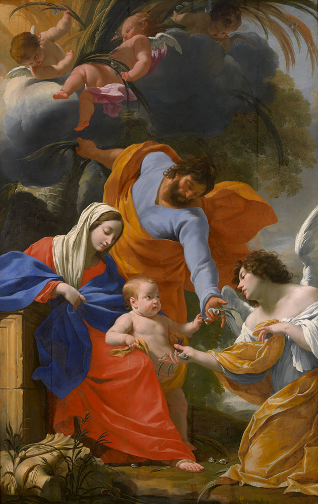 O Descanso da Sagrada Família - Simon Vouet