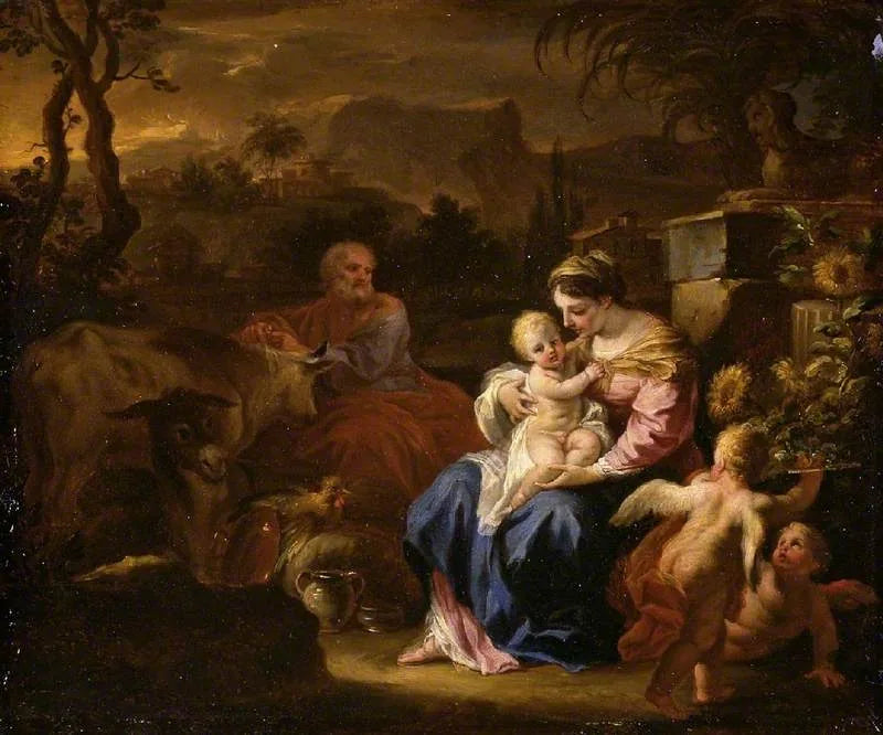 O Descanso durante a fuga para o Egito - Francesco Solimena