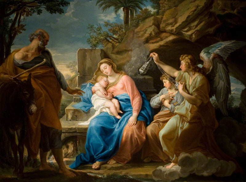 O descanso durante a fuga para o Egito - Pompeo Batoni
