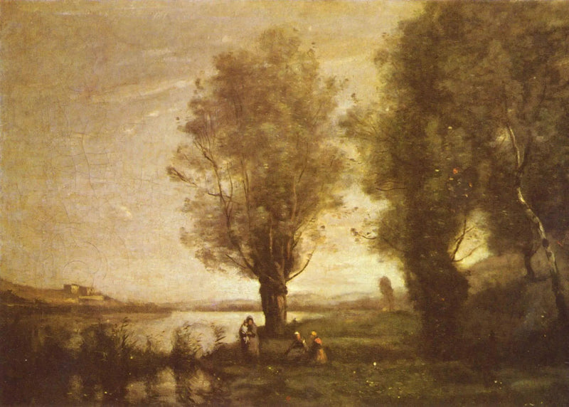 O Descanso sob os Salgueiros - Jean-Baptiste Camille Corot