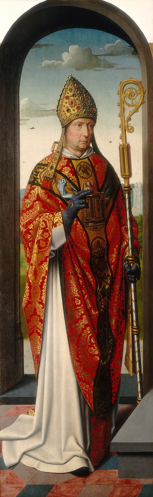 Retábulo de Santa Ana: São Nicolau [painel esquerdo] - Gérard David