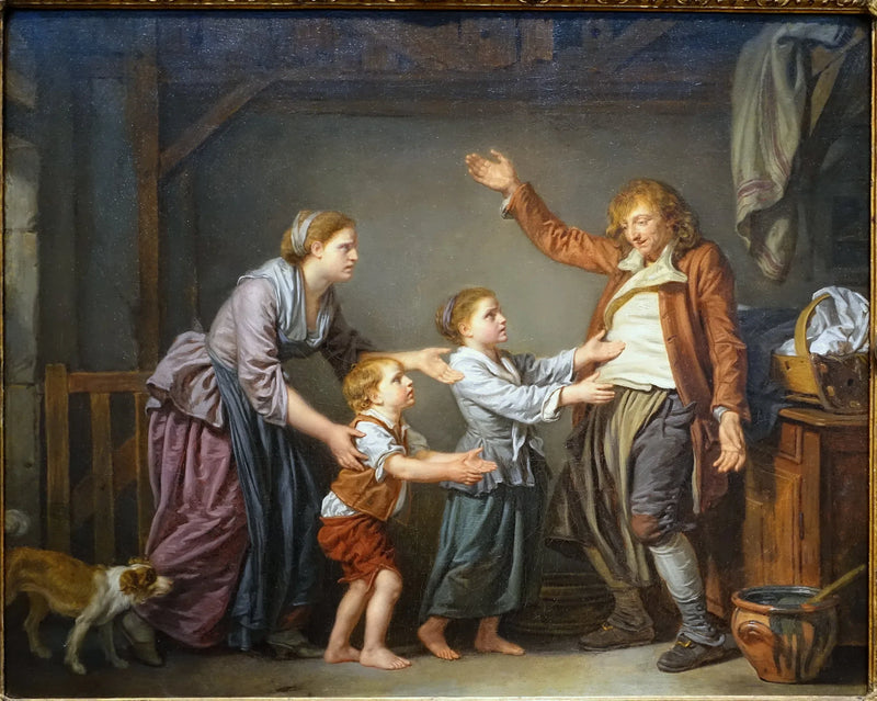 O retorno do bêbado - Jean-Baptiste Greuze