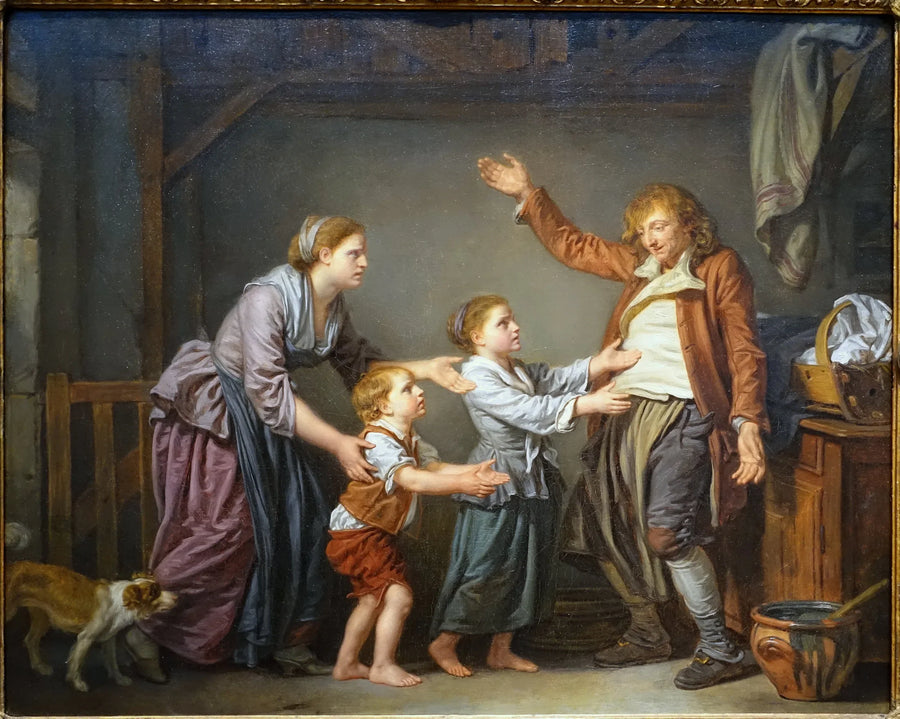 O retorno do bêbado - Jean-Baptiste Greuze
