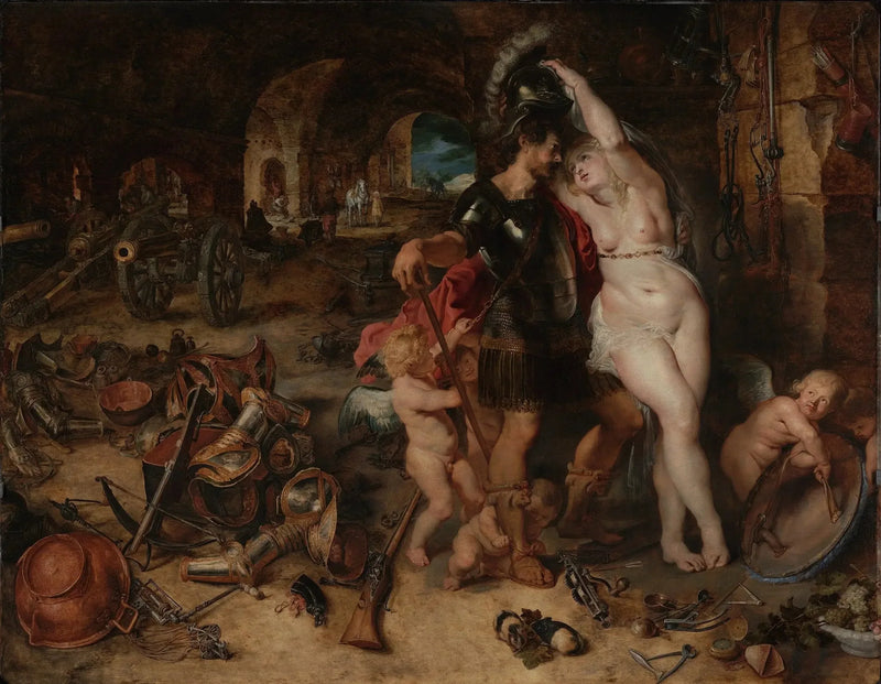 O retorno da guerra: Marte desarmado por Vênus - Peter Paul Rubens