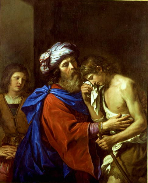 O retorno do filho pródigo. - Guercino