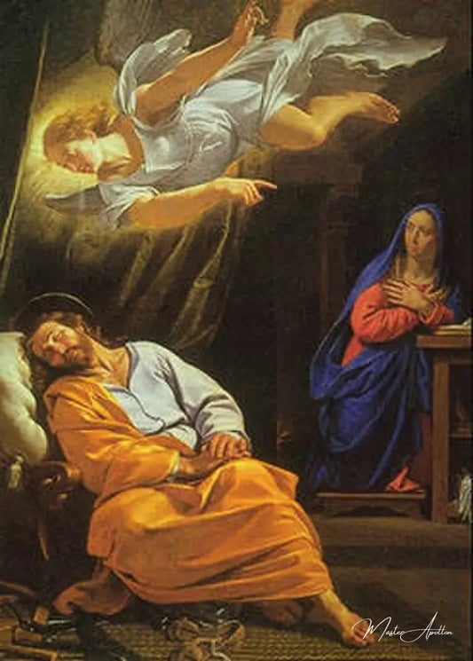 Le rêve de Saint Joseph - Philippe de Champaigne - Reproductions de tableaux et peintures haut de gamme