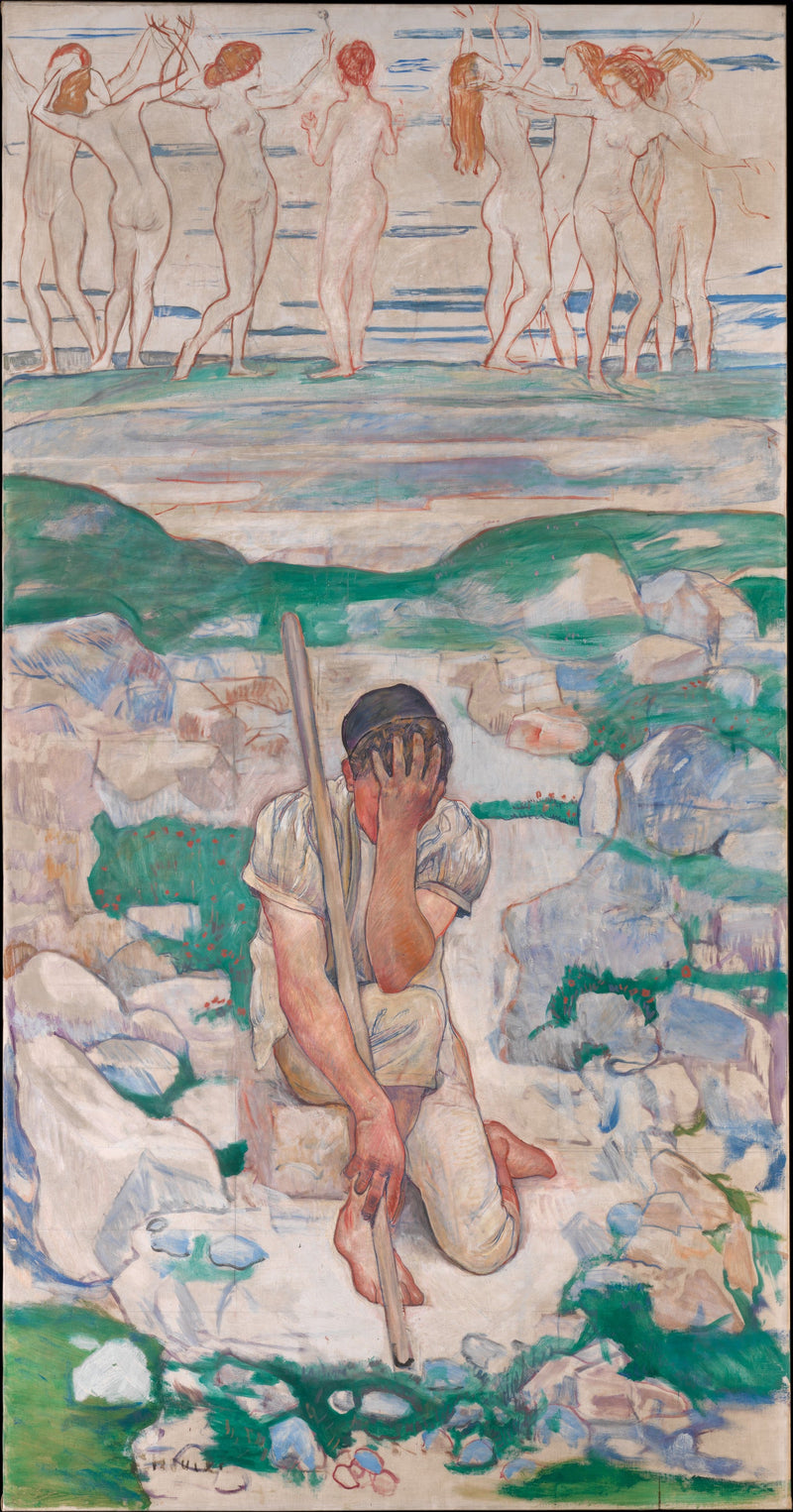 O sonho do pastor (Der Traum des Hirten) - Ferdinand Hodler