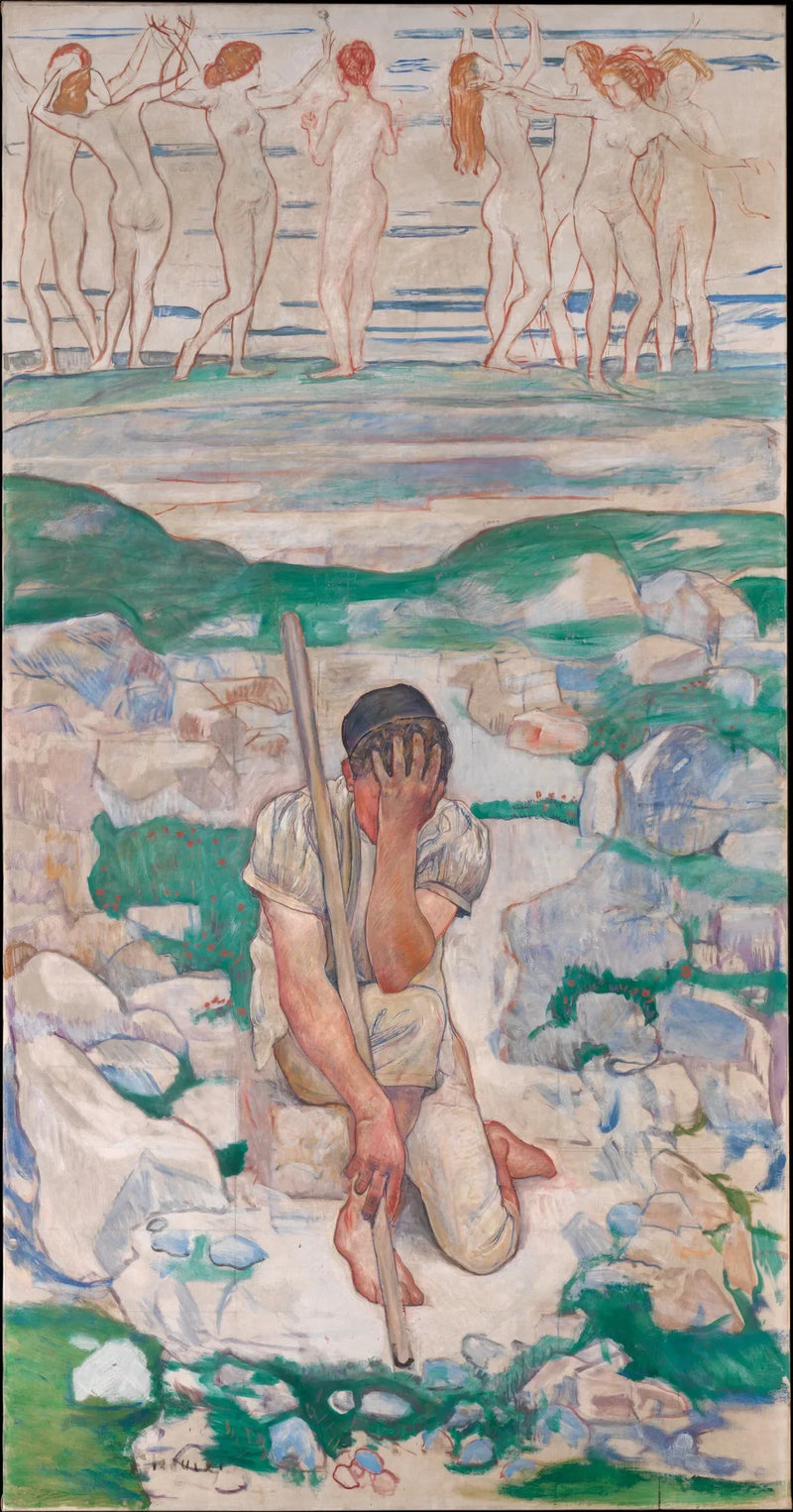 O sonho do pastor (Der Traum des Hirten) - Ferdinand Hodler