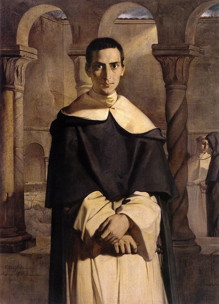 Le Révérend Père Dominique Lacordaire de l'ordre des frères prêcheurs - Théodore Chassériau image 1 reproduction artisanale de tableau