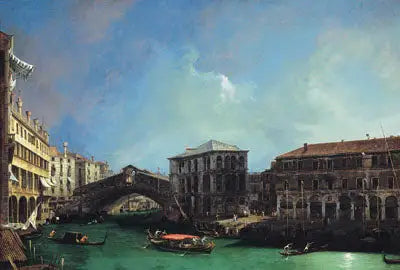 O Rialto, do Norte - Canaletto