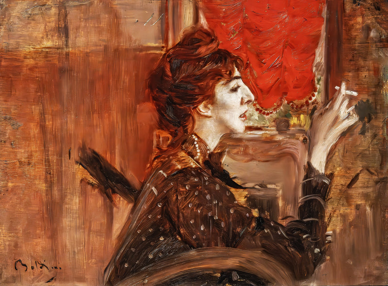 Cortina vermelha - Giovanni Boldini