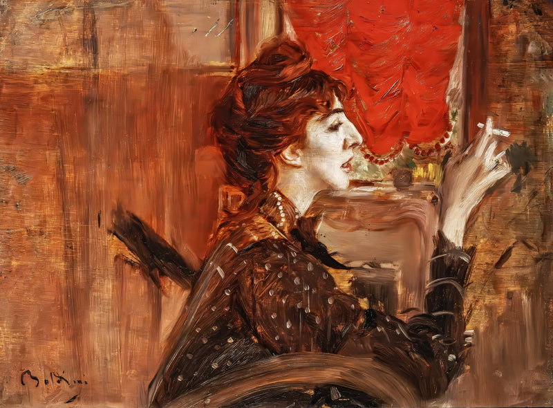 Cortina vermelha - Giovanni Boldini