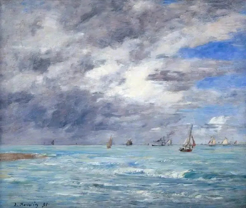 A costa em Deauville - Eugène Boudin